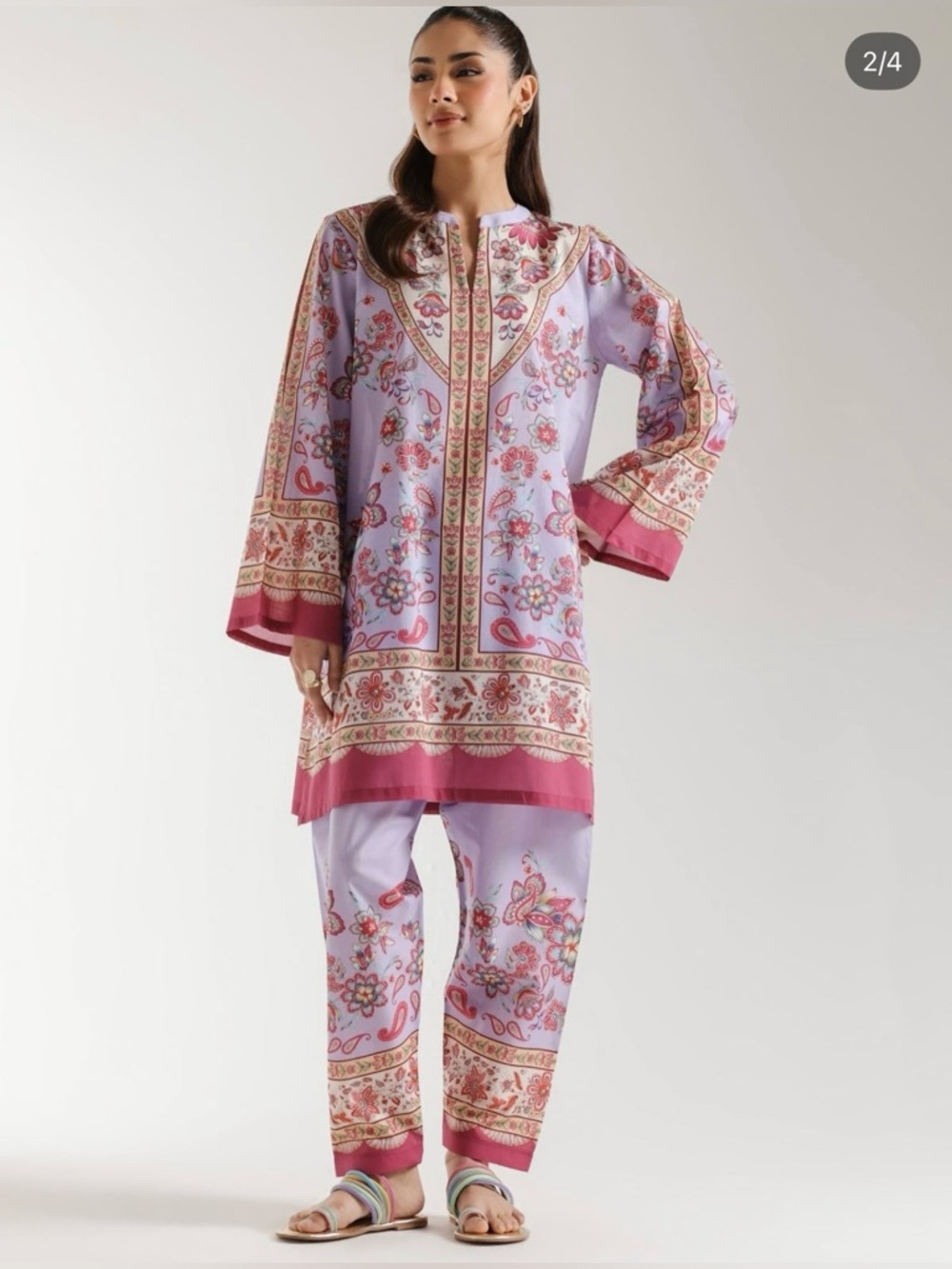 Women's Lavender & Pink Ethnic brand Pakistani Indian dress